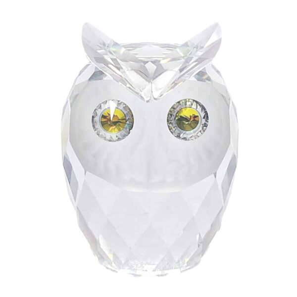 Swarovski Owl Green Eyes Small - Clyde on 4th Antiques & Collectables