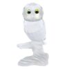 Swarovski Owl Green Eyes On Tree Trunk