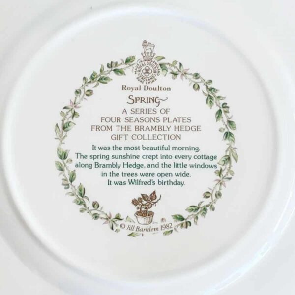 Brambly Hedge Royal Doulton Spring Plate