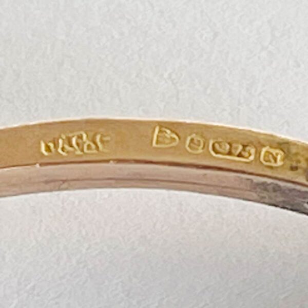 9ct Rose Gold Bangle Sapphire and Seed Pearl Bangle