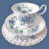 Royal Albert Flowers Of The Month July Forget Me Not Pattern Trio