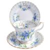 Royal Albert Flowers Of The Month July Forget Me Not Pattern Trio