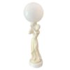 Art Nouveau Marble and Alabaster Maiden Lamp C1910