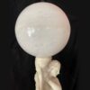 Art Nouveau Marble and Alabaster Maiden Lamp C1910