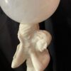 Art Nouveau Marble and Alabaster Maiden Lamp C1910