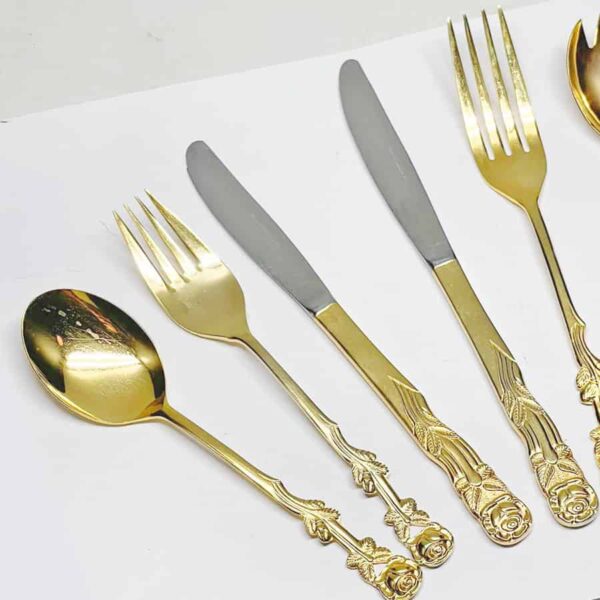 Braber Gold Plated Rose Royal Albert Cutlery Canteen