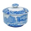 Copeland-spode-blue-Italian-lidded-mustard-dish-blue-mark Copeland Spode Blue Italian Lidded Mustard Pot Blue Mark