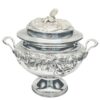 German Silver Soup Toureen With Acorn Finial