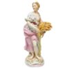 Meissen Figurine Of A Lady Holding Wheat