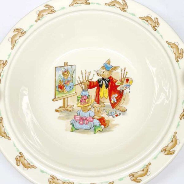 Royal Doulton Bunnykins Portrait Painting Baby Hot Water Porridge Bowl