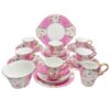 Royal Standard Pink Floral Banded 21 Piece Tea Set