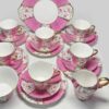 Royal Standard Pink Floral Banded 21 Piece Tea Set