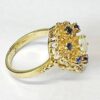 14CT Gold Sapphire and Opal Ring