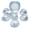 Art Deco Shelley Blue Swirls Pattern Tea Set