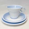 Art Deco Shelley Blue Swirls Pattern Tea Trio