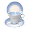 Art Deco Shelley Blue Swirls Pattern Tea Trio