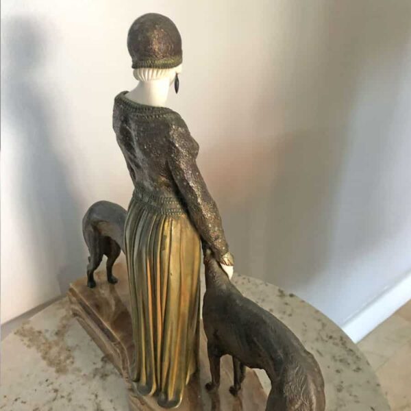 Demetre H Chiparus Friends Forever a Patinated and Cold Painted Bronze circa 1928