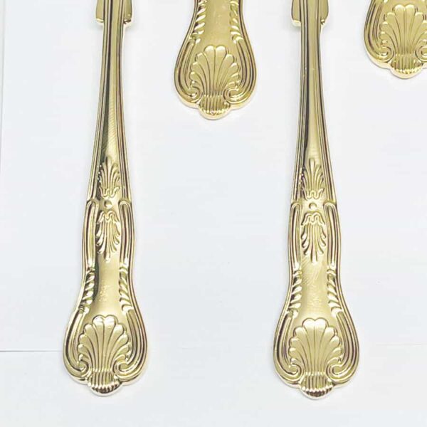 Eetrite Kings Pattern 24ct Gold Plated Royal Albert Cake Fork Set Kings Pattern