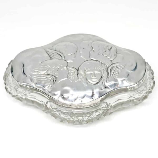 Hallmarked Silver Reynolds Angels Trinket Box Chester 1902