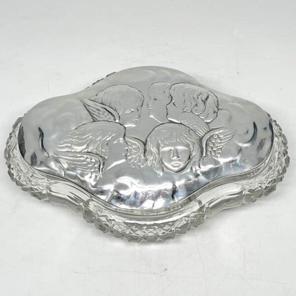 Hallmarked Silver Reynolds Angels Trinket Box Chester 1902