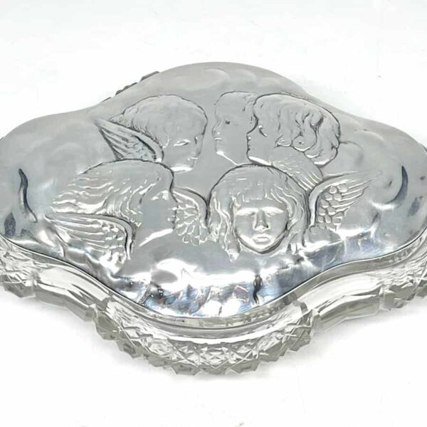 Hallmarked Silver Reynolds Angels Trinket Box Chester 1902