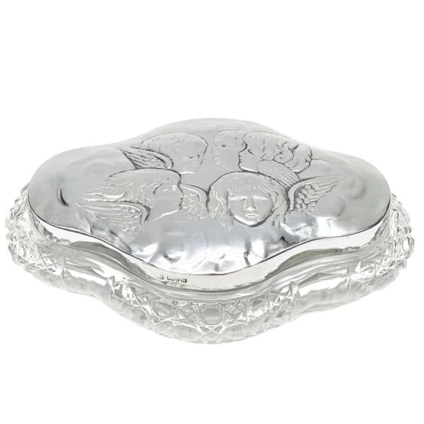 Hallmarked Silver Reynolds Angels Trinket Box Chester 1902