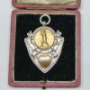 Hallmarked Silver Fob Chain Badge Golfing