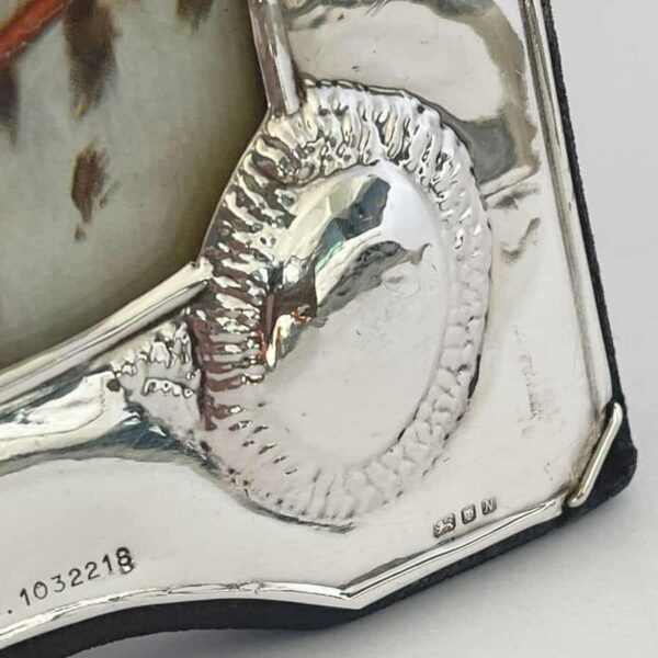 Hallmarked Silver Teddy Bear Picture Frame Sheffield 1987