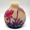 Müller Frères Wheel Carved Cameo Glass Poppy Vase C1920