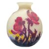 Müller Frères Wheel Carved Cameo Glass Poppy Vase C1920