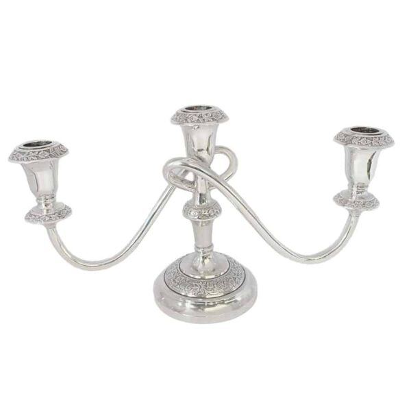 Three-Arm-Silver-Candlestick Three Arm Silver Candlestick
