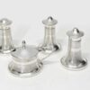 Art Deco Five Piece Hallmarked Silver Condiment Set Birmingham 1934