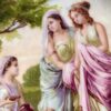Czechoslovakia Epiag Porcelain Royal Vienna Decorative Maiden Scene Plate
