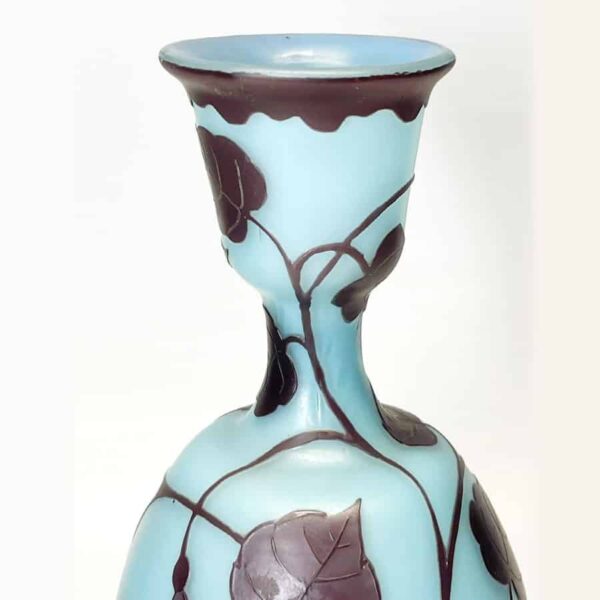 Loetz Fuchsia Cameo Glass Vase Signed Velez C1900 - Clyde on 4th