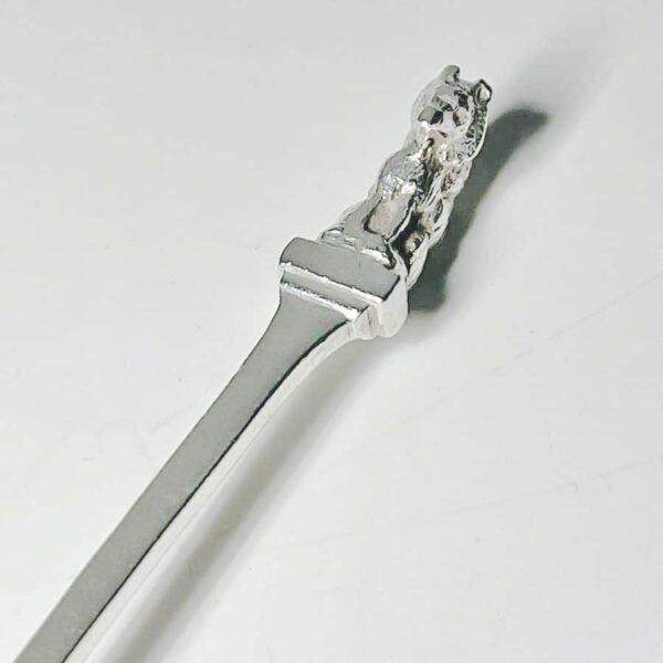 Silver-hallmarked-fox-finial-spoon-Birmingham-1932-3 Silver Hallmarked Fox Finial Spoon Birmingham 1932