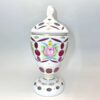 Bohemian Glass Hand Painted Urn and Cover C1940