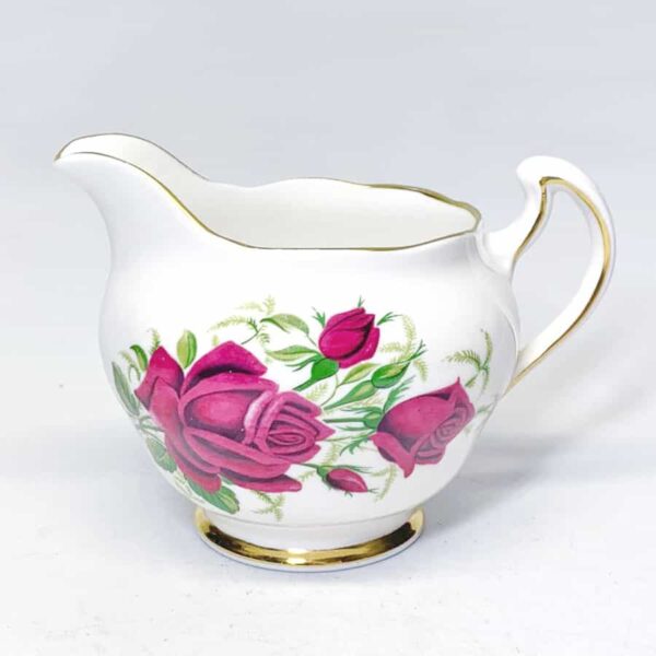 Colclough Red Tea Rose Tea Milk Jug 7981