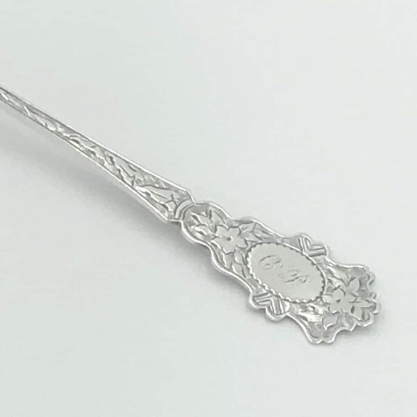 Hallmarked Silver Chased Spoon Birmingham 1891