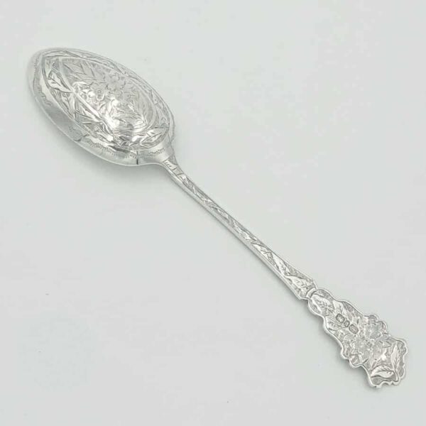 Hallmarked Silver Chased Spoon Birmingham 1891