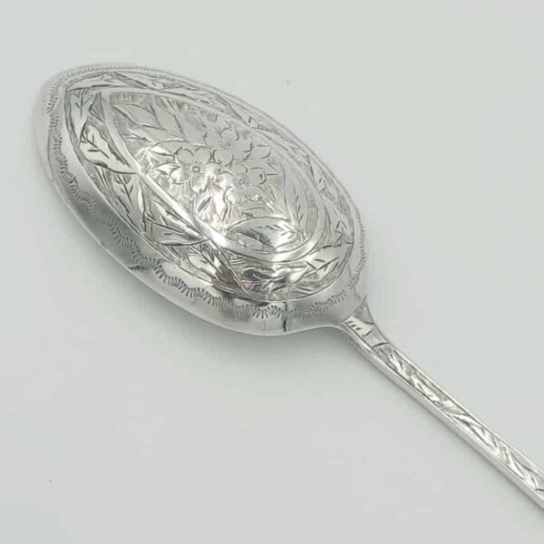 Hallmarked Silver Chased Spoon Birmingham 1891