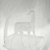 Orrefors Crystal Vase Etched Deer and Tree