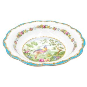 Royal Albert Chelsea Bird Pattern Turquoise Salad Bowl
