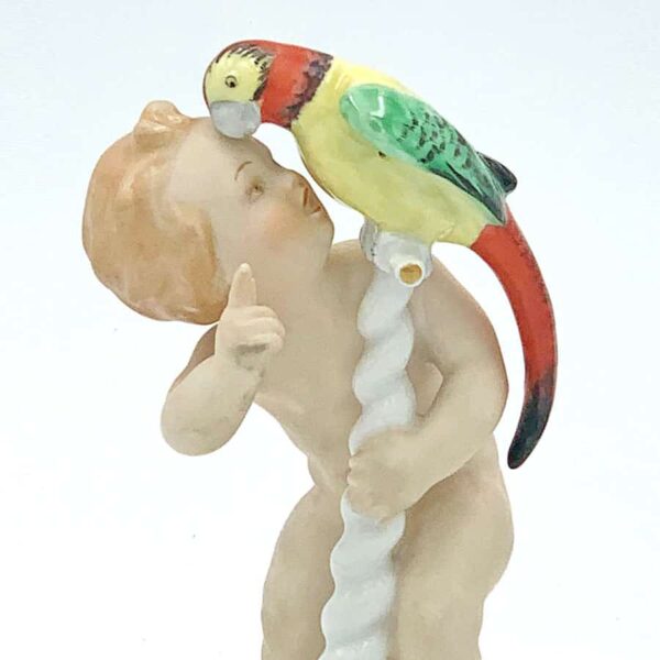 Alka-kunst-cherub-with-parrot-c1958-1 Alka Kunst Cherub With Parrot C1958