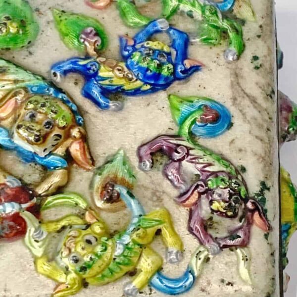 Antique-Chinese-cloisonné-enamel-smokers-companion-set-5 Antique Chinese Cloisonné Enamel Smokers Companion Set