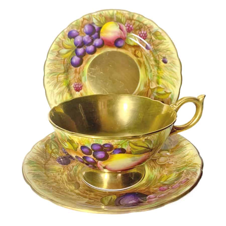 AYNSLEY ORCHARD GOLD 4点セット Aynsley Orchard Gold D Jones Tea Trio - Clyde on 4th Antiques