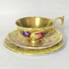 Aynsley Orchard Gold N Brunt Tea Trio