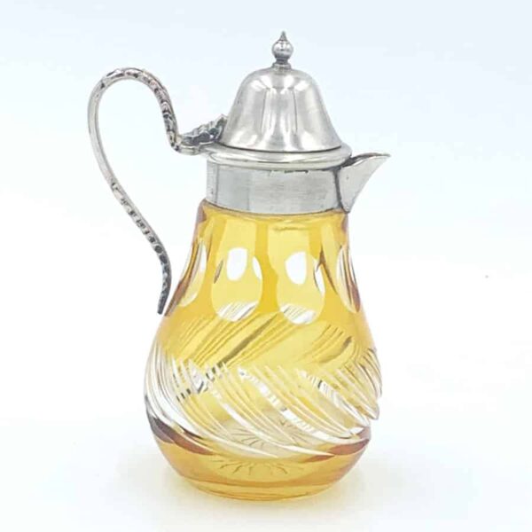 Bohemian Glass Whisky Noggin Plated Mounts