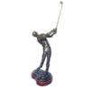Bronze-golfer-signed-oke-figurine Bronze Golfer Signed Oke Figurine