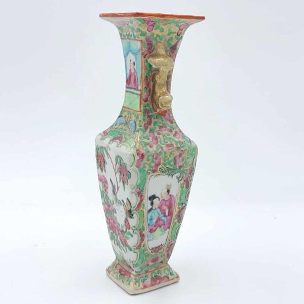Chinese Export  Famille Rose  Four Panel Vase C1875