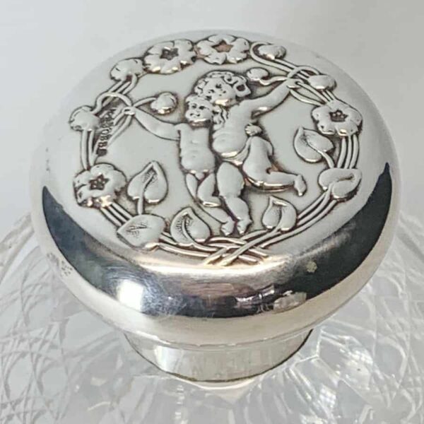 Hallmarked Silver And Glass Perfume Bottle Chester 1904
